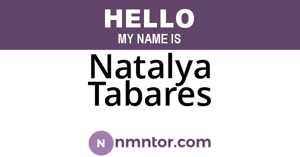 Natalya Tabares
