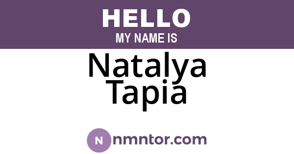 Natalya Tapia