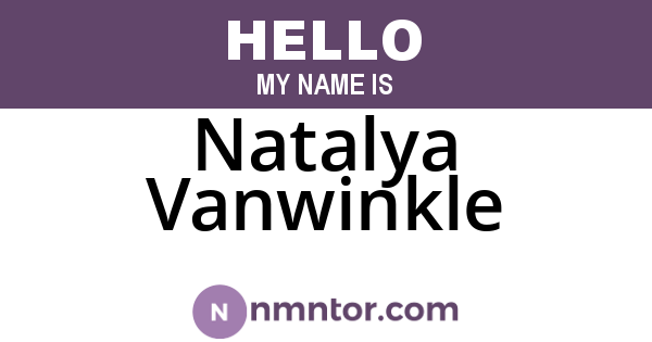 Natalya Vanwinkle
