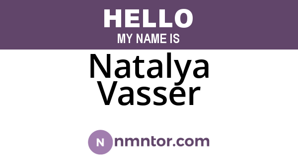 Natalya Vasser