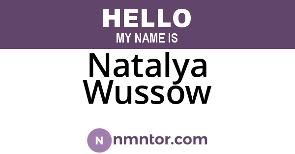 Natalya Wussow