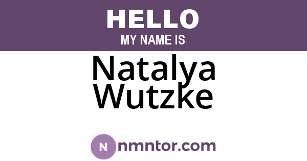 Natalya Wutzke