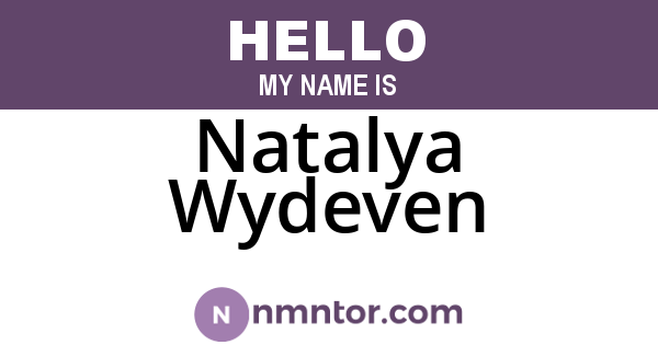 Natalya Wydeven