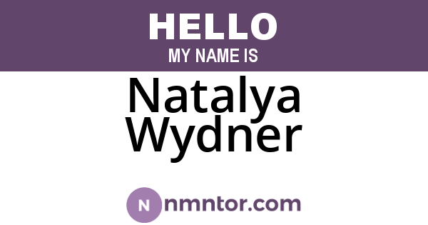 Natalya Wydner