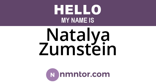 Natalya Zumstein