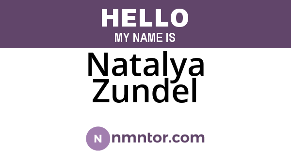 Natalya Zundel