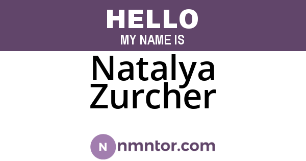 Natalya Zurcher
