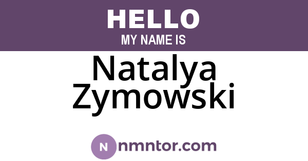 Natalya Zymowski