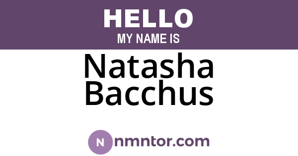 Natasha Bacchus