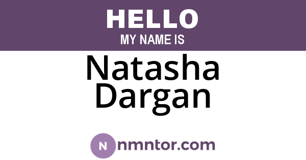 Natasha Dargan