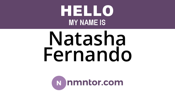 Natasha Fernando