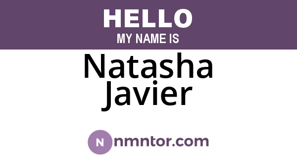 Natasha Javier