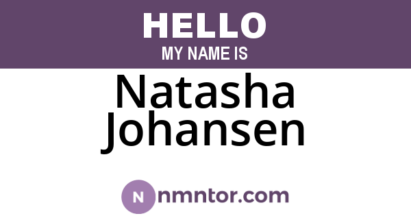 Natasha Johansen