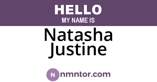 Natasha Justine