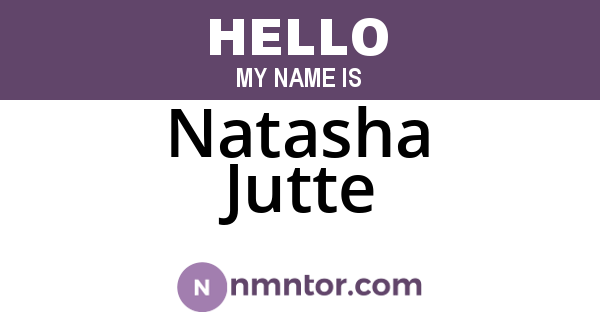 Natasha Jutte