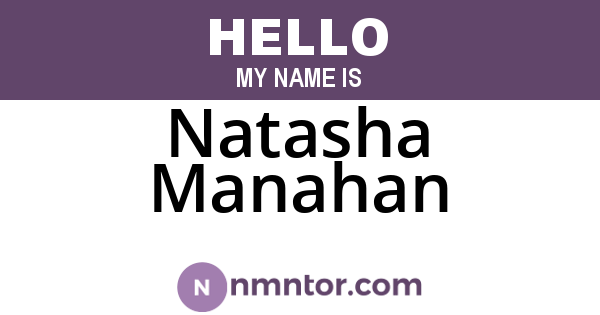 Natasha Manahan
