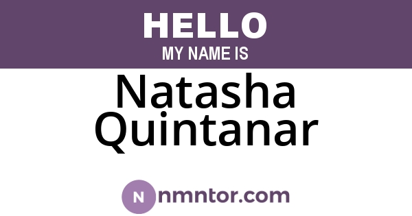 Natasha Quintanar