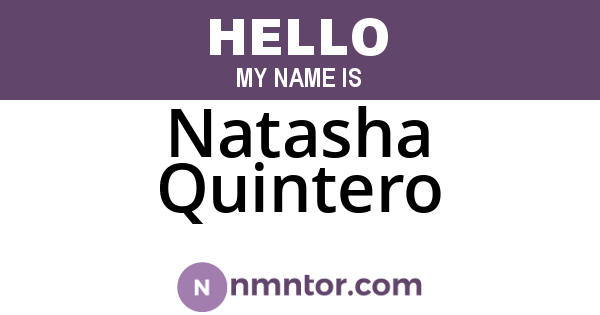 Natasha Quintero