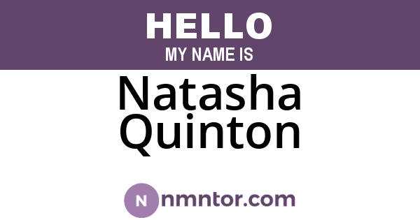 Natasha Quinton