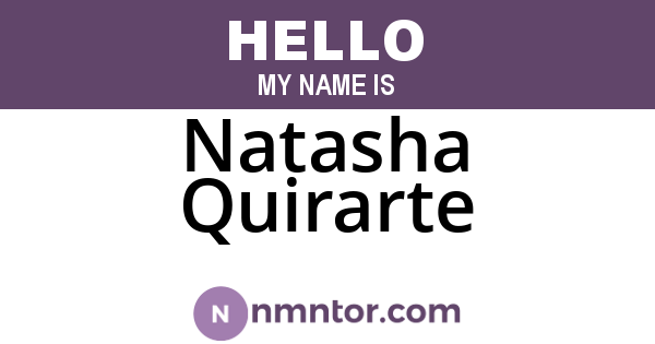 Natasha Quirarte