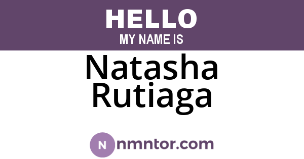 Natasha Rutiaga