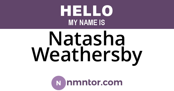 Natasha Weathersby