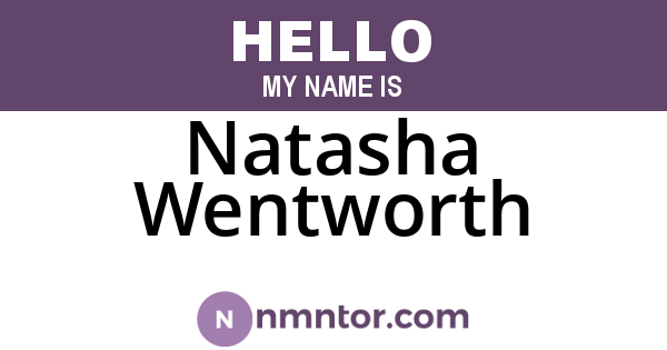 Natasha Wentworth
