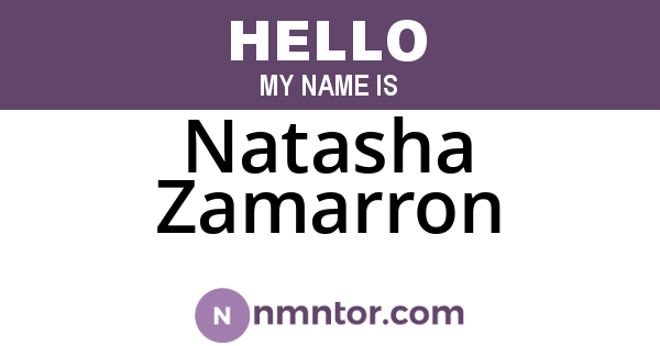 Natasha Zamarron