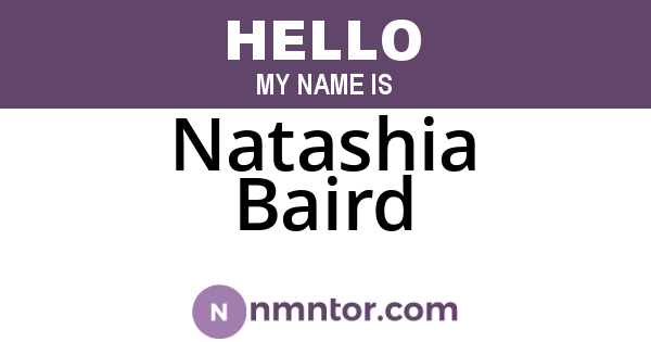 Natashia Baird