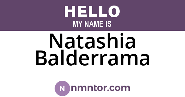 Natashia Balderrama
