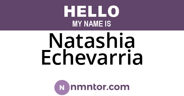 Natashia Echevarria