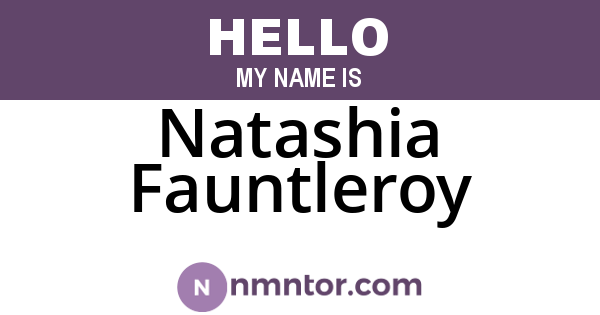Natashia Fauntleroy