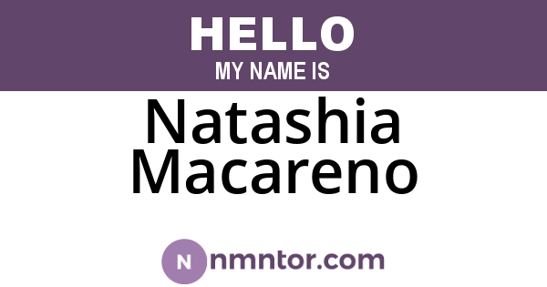 Natashia Macareno