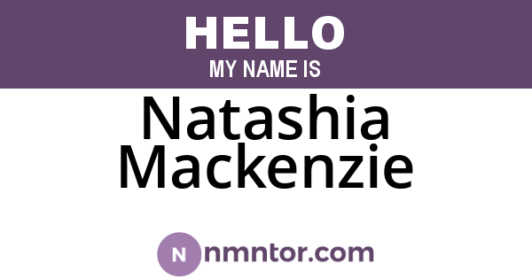 Natashia Mackenzie