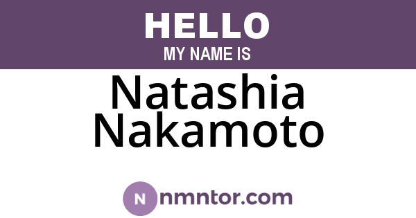 Natashia Nakamoto