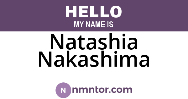 Natashia Nakashima
