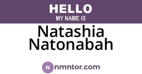 Natashia Natonabah