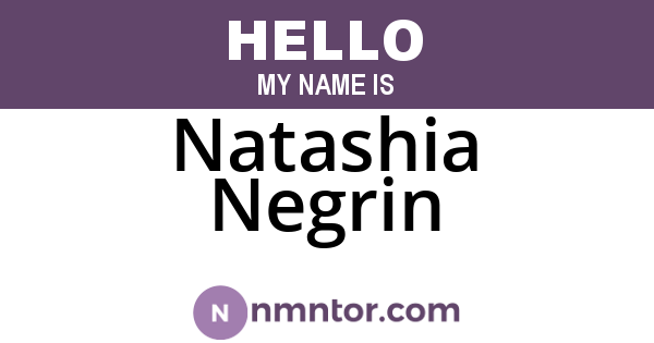 Natashia Negrin