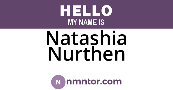 Natashia Nurthen