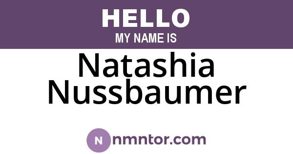 Natashia Nussbaumer