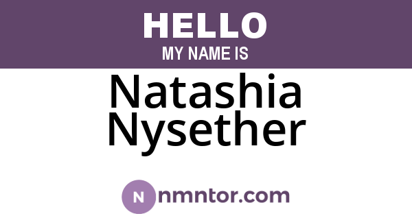 Natashia Nysether