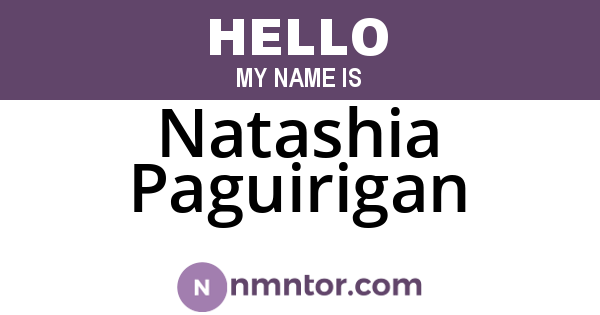 Natashia Paguirigan
