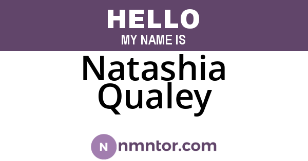 Natashia Qualey