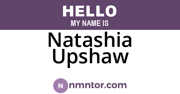 Natashia Upshaw