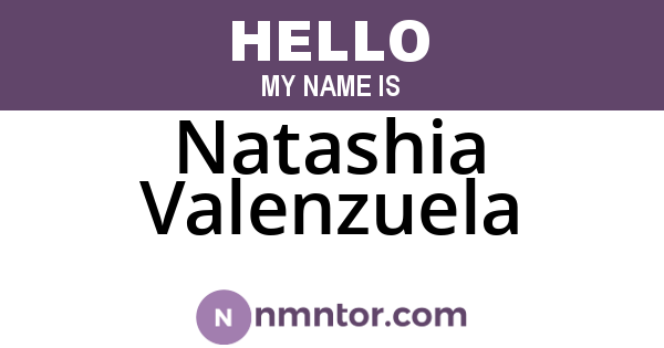 Natashia Valenzuela