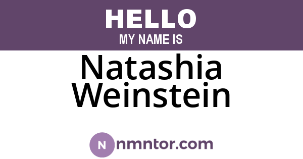 Natashia Weinstein
