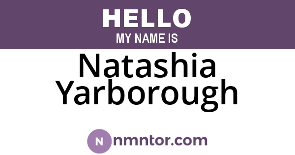 Natashia Yarborough