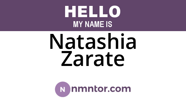Natashia Zarate
