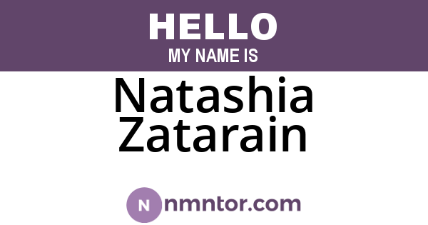 Natashia Zatarain