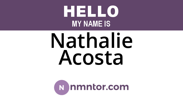 Nathalie Acosta
